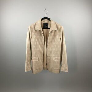 Fried Waters Tapestry Edition Zip Jacket Tan Beige Geometric Size Medium NWT